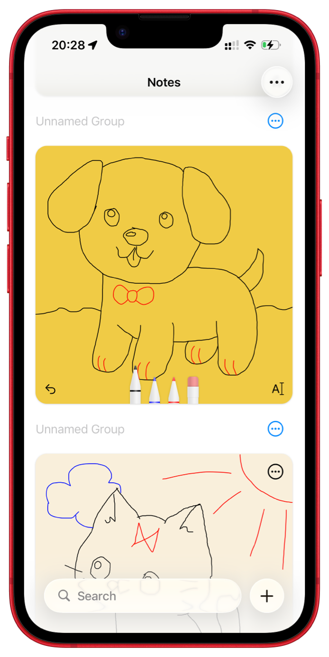 Drawing iPhone center